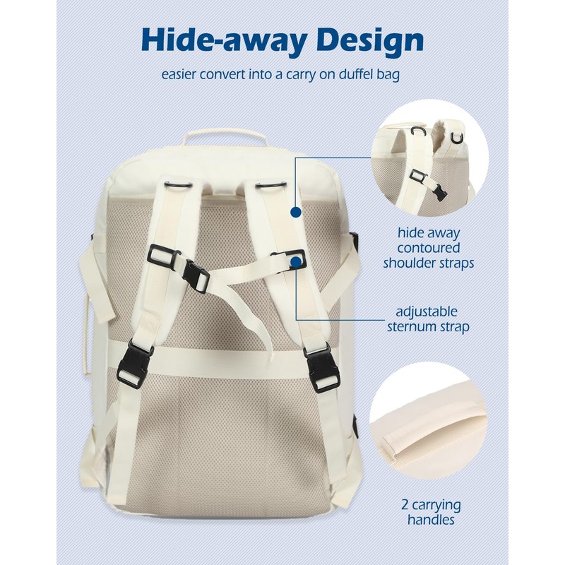 Hynes Eagle Carry on Backpack 38L Large Travel Backpack for