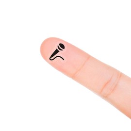 Microphone Planner Stickers, 120 Clear Singer Singing Music Song Labels Scrapbooking Crafting Sticker