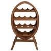 Solid Acacia Wood Wine Rack 13 Bottle Capacity Display Stand