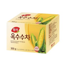 Roasted Corn Tea Bags 10g x 30T – Nutty Flavor, 100% Corn, Caffeine-Free, Hot or Cold Brew Herbal Tea (Corn)