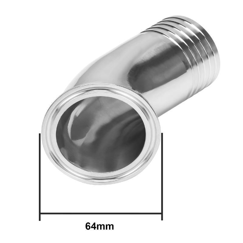 DERNORD Sanitary Hose Barb Pipe Fitting 2" Tri Clamp (64MM