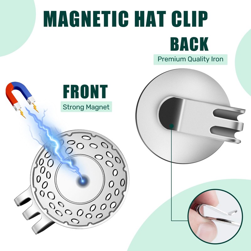 BAIRBRE Funny Golf Ball Marker with Magnetic Hat Clip,Alignment Ball