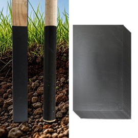 11.8x9.8 Inch Fence Post Protector, Post Saver Sleeve, Mailbox Post Wrap, 2-Layer EVA+PVC Wood Protector, Wood Saver Sleeve(8 Pcs)