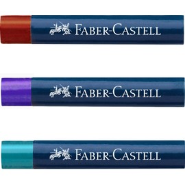 Faber-Castell Metallic Oil Pastels Set: 12 Colors, Oil Pastels Art Supplies for Artists, Teens and Adults, Art Crayon Drawing Supplies