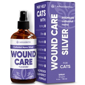 LeAcademic Cat Wound Care + Lavender | Wound Care for Cats | Cat Wound Spray | Wound Spray | Pet Wound Care for Cats | 4 Oz