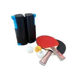 LINAHEALTH | Set para Tenis De Mesa C 3 Bolas o Pelotas de Ping Pong 2 Raquetas 1 Red de Ping Pong Ajustable