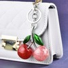 COOLANS 2 Set Cute Cherry Bag Charm,Apple Key Ring Clip