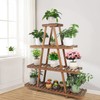 Ufine 4 Tier Wood Plant Stand Indoor Outdoor A Frame