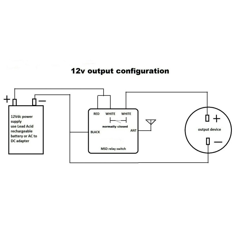 MSD-INC 12V 15A Normally Closed relay switch dry contact with
