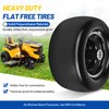 Cliseve11x6.00-5” Flat Free Lawn Mower Tire, Solid Smooth Tread with