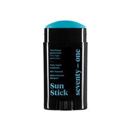 SeventyOne Percent | The Ocean Blue: Sun Stick SPF 50+ | Vegan Sun Protection Pen for the Face - Very High Protection | Very Waterproof | UVA 34 | 87% Natural - Made in France | 15 g
