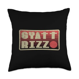Gyatt Rizz Funny Quote Meme W Rizz Gyatt Rizzler Gyat Throw Pillow
