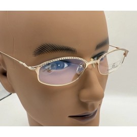 Vintage Emilio Giani EG806 Goldtone Eyeglass Frames 48-17-135 Retro Style