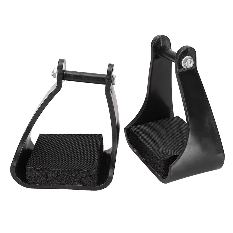 POM Plastic Stirrups Western Horse Riding Safety Saddle Trail Black