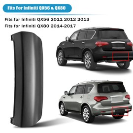 PartsFlow 850181LA0H Trailer Hitch Cover, Black Rear Lower Tow Bumper Cover fits for Infiniti QX56 2011 2012 2013 QX80 2014-2017 Replace# IN1180101