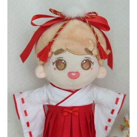 niannyyhouse 5.9 inches (15 cm) Plush Doll Clothes Witch Costume Kimono Headdress Blouse Skirt Dress Up Cotton Doll Accessories (5.9 inches (15 cm)