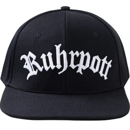 EXPRESS-STICKEREI Funny Cap with Saying Ruhrpott - Cap Adjustable Urban Baseball Cap - High-Quality Cap - Baseball Cap - Snapback Cap with Closure - One Size, black