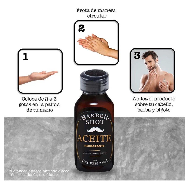Aceite De Bergamota Hidratante Para Cabello Barba Y Bigote