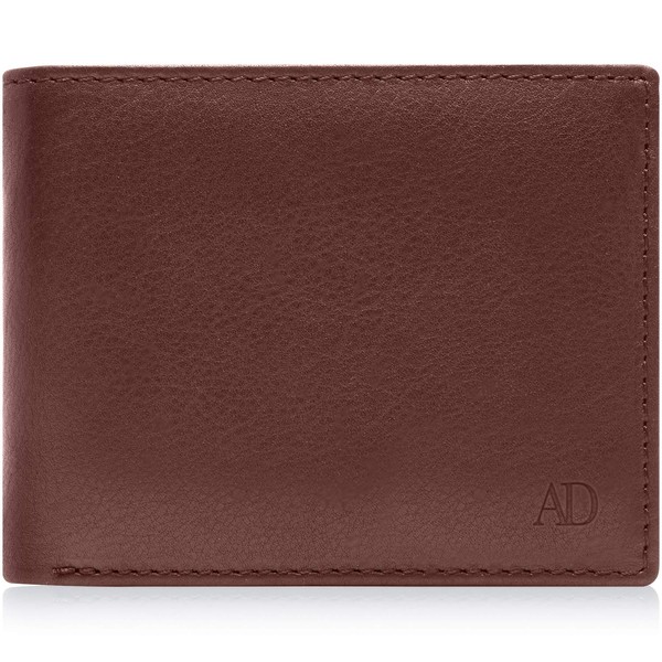 Slim Leather Bifold Wallets for Men - Minimalist Mens Wallet