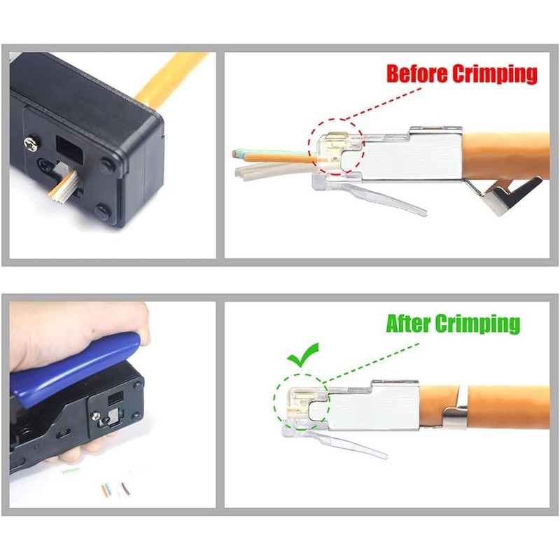 VCELINK Network Tool Set, RJ45 Crimping Tool with 20 x
