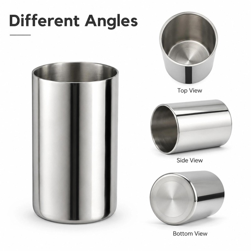 IMEEA Utensil Holder Double Wall 304 Stainless Steel Kitchen Utensil