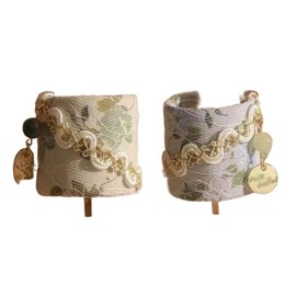 2pcs Ponytail Holder Hair Clips,Ponytail Buckle Hair Cuff,Chinese Style Embroidery Hair Clips,Metal Ponytail Holder Hair Accessories for Women