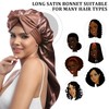 AWAYTR Long Satin Bonnet for Sleeping - Double Layer Reversible
