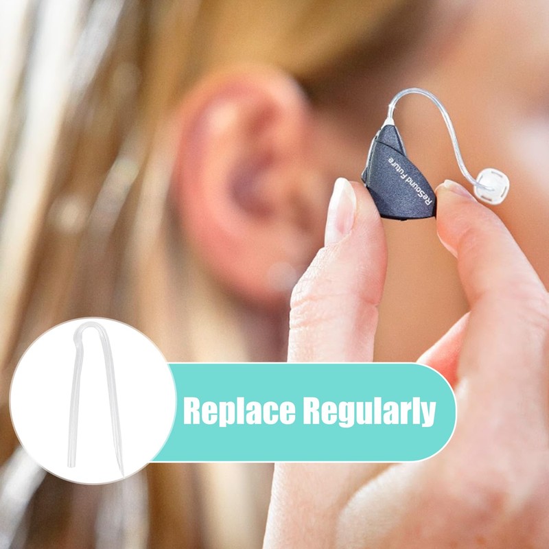 10pcs Hearing Aid Tubes,Lightweight Hearing Aid Tubes NHS, Suitable for