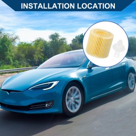 Hihaha 04152-YZZA6 04152-37010 Oil Fuel Filter for Toyota C-HR 2.0L L4 - Gas 2018 / Durable/Plastic / 1 Pcs Yellow