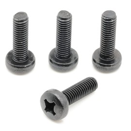 ReplacementScrews Rear License Plate Screws Compatible with KIA Soul - Stainless Steel - Black Oxide (Pack of 4)