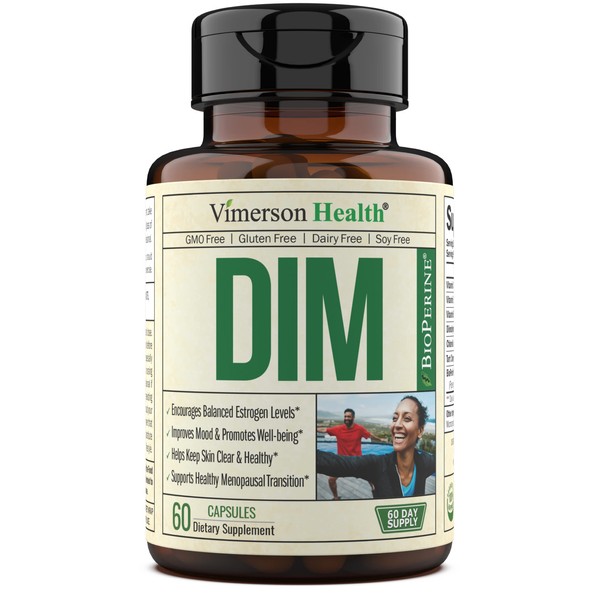 DIM Supplement with Bioperine - Hormone Balance for Women & Men. DIM 250mg Plus Bioperine Capsules for Enhanced Absorption, Hormonal Support, Mood, Skin & Estrogen Balance. 60 Capsules