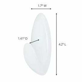 Command BATH17-ES-E 051141958392 Towel, Clear Frosted, 1-Hook, 1-Large...