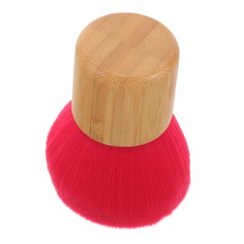 Baluue Makeup Brush for Loose Powder Setting Powder and Blush Application Versatile Faux Brush Bamboo Handle for Travel and Everyday Use