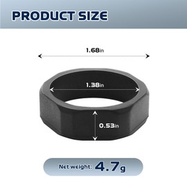 Silica Gel Anti Roll Ring Replacement for Streamlight Stinger Flashlight - 75702 Flashlight Accessories Fit Any 40mm Lens Light