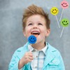 Assorted Happy Face Shaped Lollipops, Rainbow Swirl Lollipop, Mixed Fruit