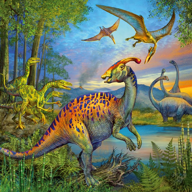 Ravensburger Dino Fascination Dinosaur 3x 49 Pieces Jigsaw Puzzles for
