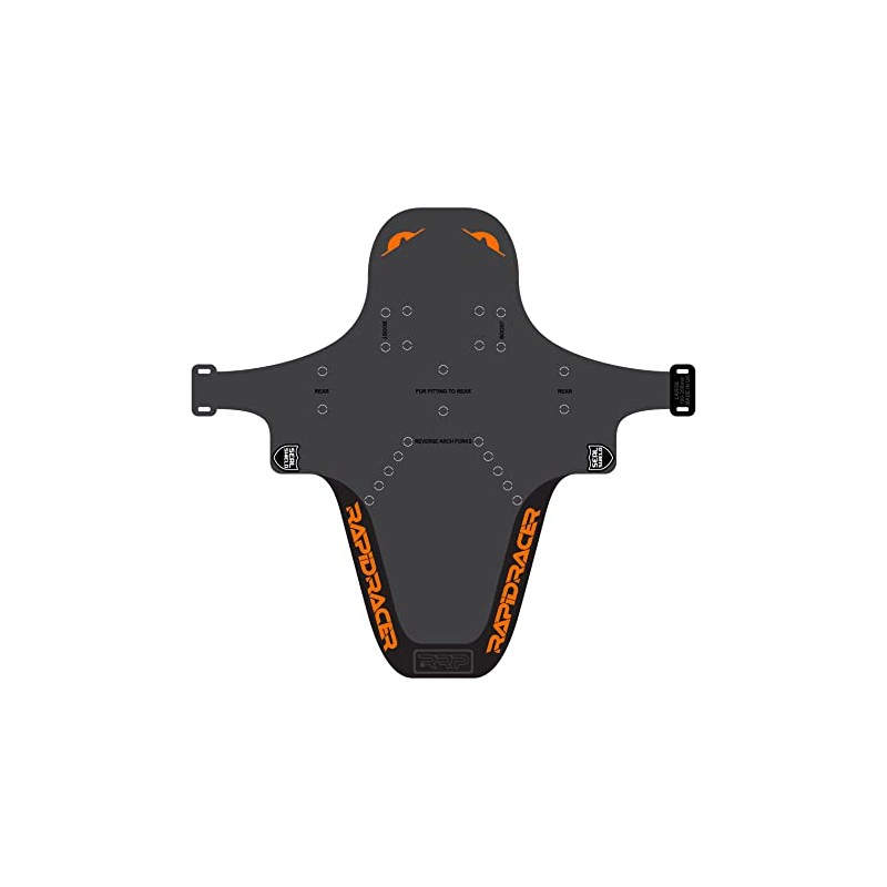 RRP Unisex's Enduro Mudguard, Black/Orange, Large