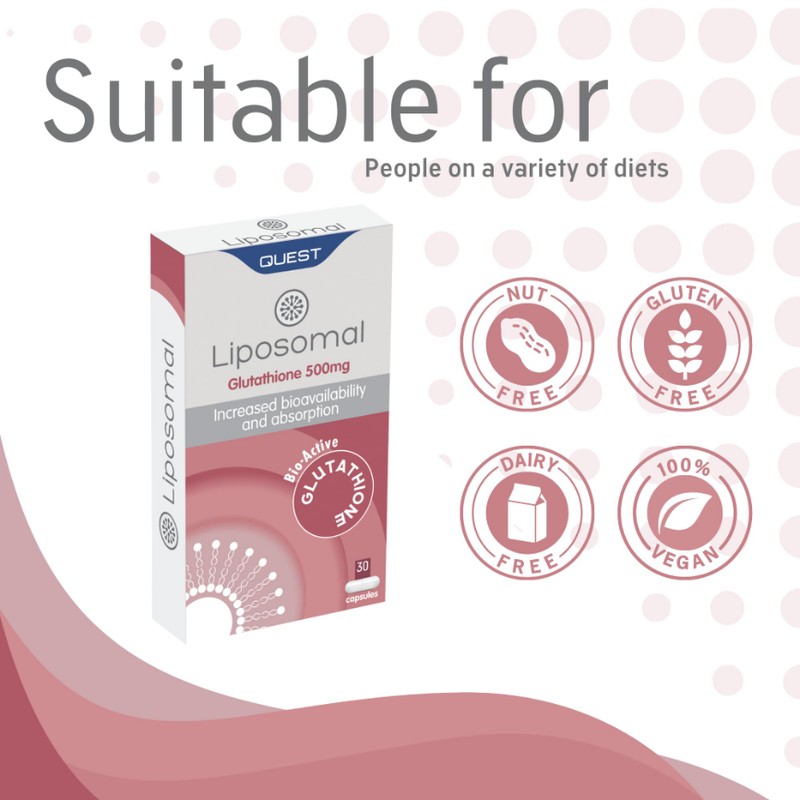 Quest - Liposomal Glutathione 30x 500mg Capsules High Strength and