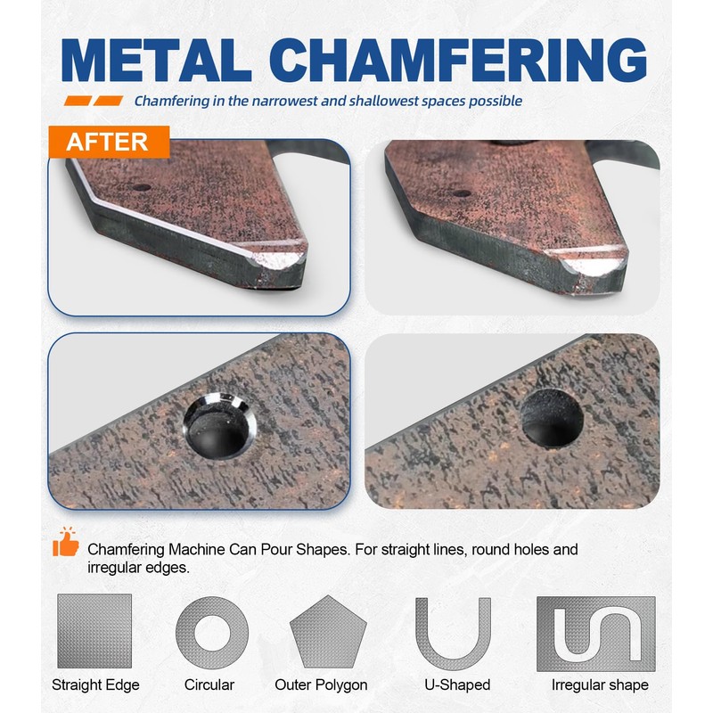 SI FANG Portable Pneumatic Chamfer Tool, for Metal Chamfering Deburring