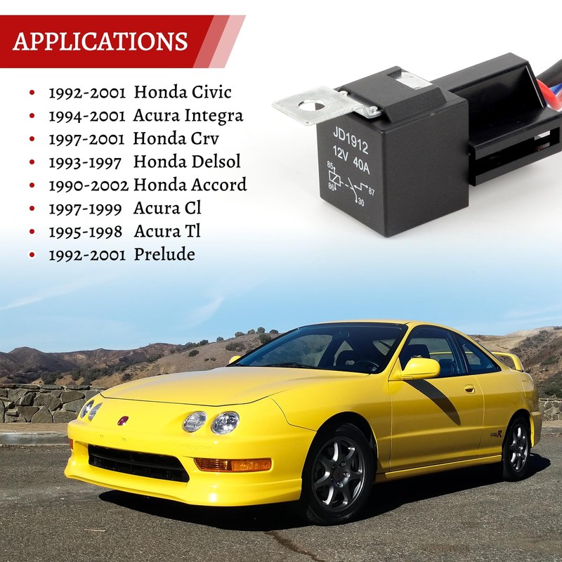 Main Relay Conversion Kit 4-Pin for 92-01 Civic, 94-01 Integra,