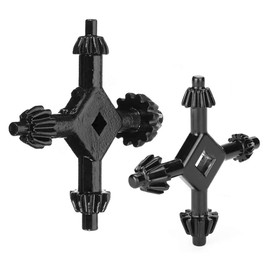 Mesee Universal Chuck Key Set, 4 Ways Drill Press Chuck Keys Combination for Drill Power Tools and Drill Wrench Accessories, Set of 2