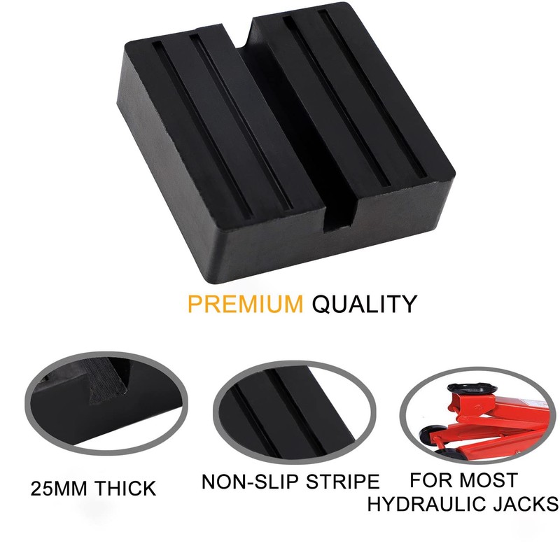 EXLECO 2 Pcs Car Jack Pad Rubber (75x75x25mm) Universal Rubber
