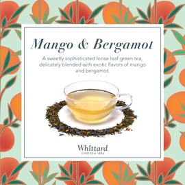 Whittard of Chelsea - Tea Discoveries Mango & Bergamot Caddy - Black Loose Leaf Tea, Vegetarian, Vegan Friendly, Resealable Tea Tin (100g, 1ct)