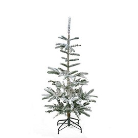 Northlight Flocked Noble Fir Artificial Christmas Tree-Unlit, 4.5', Green