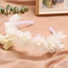 IYOU Prinzessin Hochzeit Haarband Elfenbein Blume Haarreif Party Geburtstag Kommunion