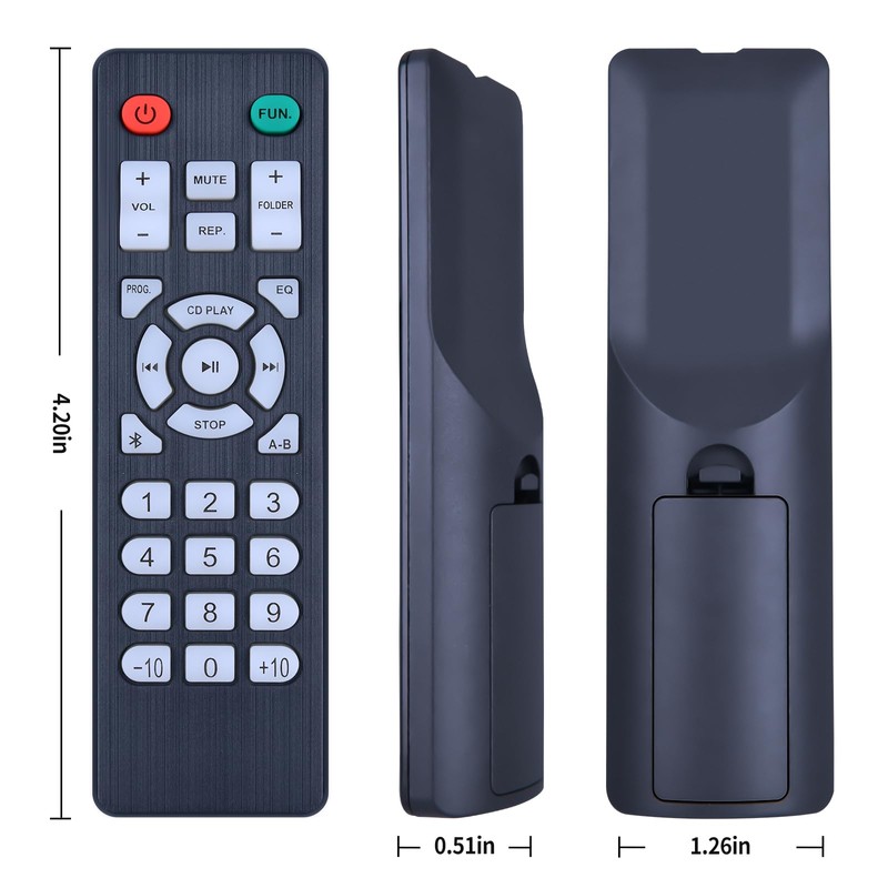 RETROSUN Replacement Remote Control for Greadio CD Player Boombox, for