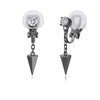 FH.bird Men's Black Swinging Gothic 925 Silver Hypoallergenic Non-Hole Earrings,