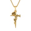 Raymard Rose Nails Cross Pendant for Men or Women, Christian