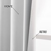 GIRASOLE HOME Coppia Tende Fiji Bianche Semi Oscuranti Termiche Morbide