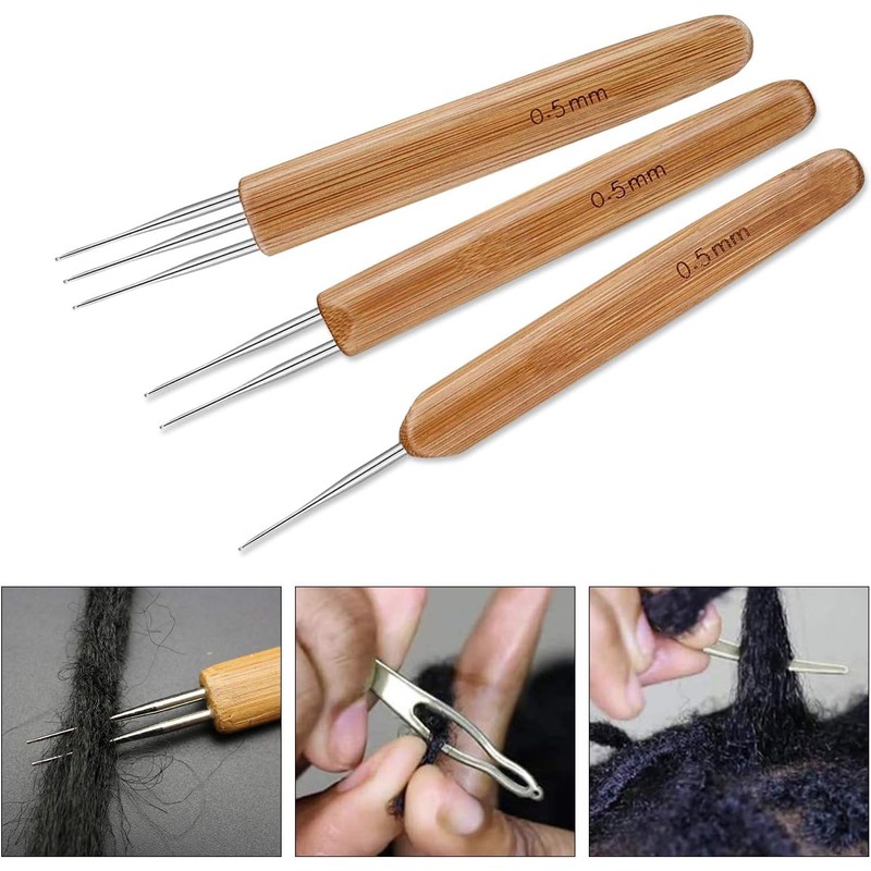 AUGSUN Dreadlock Crochet Tool Needle for Dreads for Braided Hair